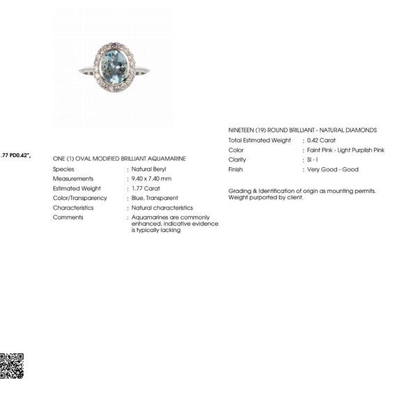 Blue Aquamarine Ring - Picture 9 of 9